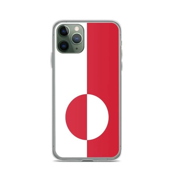 Telefonfodral – Grönlandsflagga – Kompatibel med iPhone 11 Pro – Mjuk skydd – Hållbar och stöttålig - Silikon - Pixelforma
