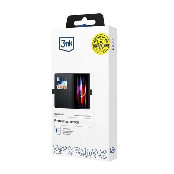 3MK tegnebogscover til Samsung Galaxy S25 Ultra med magnetisk lukning. Perfekt til daglig brug.