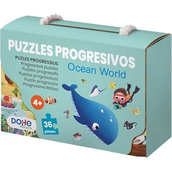 Pussel progressiv - DOHE - Ocean - 36 bitar - För barn 4 till 6 år - Kognitiv utveckling
