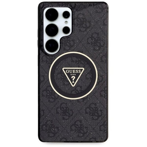 Smartphone Gæt - GUHMS25LHG4PRTGK - MagSafe 4G Glitter Triangle farver til Samsung Galaxy S25 Ultra Sort