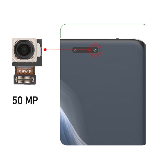 Framkamera för Honor Magic 6 Pro Selfie Sensor Relife Svart