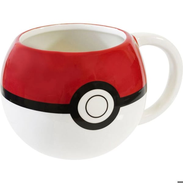 3D-mugg - Barnlicensiering - Pokémon Poke-Ball - Plast - Diskmaskinssäker - Röd
