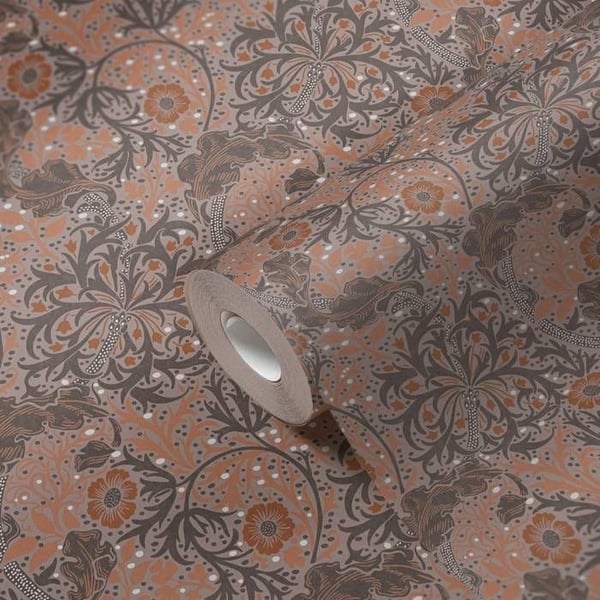 A.S. Creation Konst av Eden 390593 Non-woven Tapet Blommor 10.05 x 0.53 m Orange