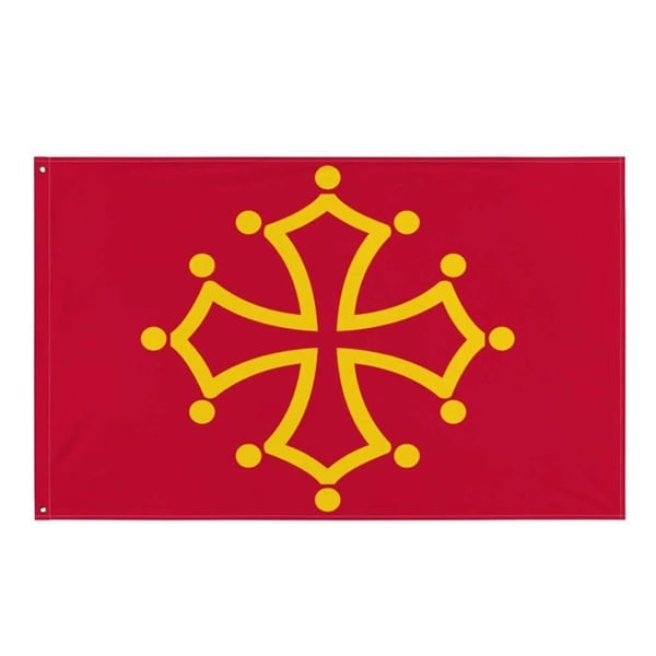 Flagga Midi-Pyrénées – 128 x 192 cm – Hållbar Polyester – 2 Metal Öljett – Inomhus / Utomhus – Pixelforma
