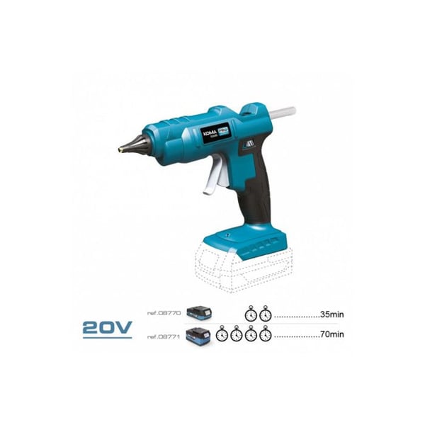20V KOMA TOOLS limpistol - Med 5 stänger T11mm