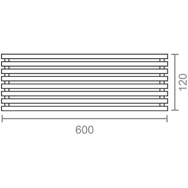 94512 Ventilationsgaller för kyl och ugn 8 blad i rostfritt stål
