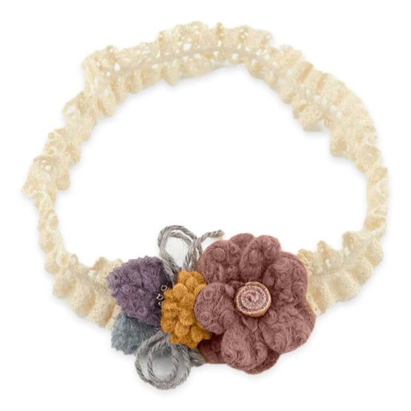 Bandeau - AVIZAR - Prinsessor - Spets - Tygblommor - Rosa