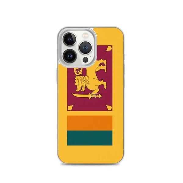 Mobilskal – Sri Lankas flagga – Kompatibel med iPhone 13 Pro – Mjuk fodral – Slitstark och stötresistent – Silikon – Pixelforma