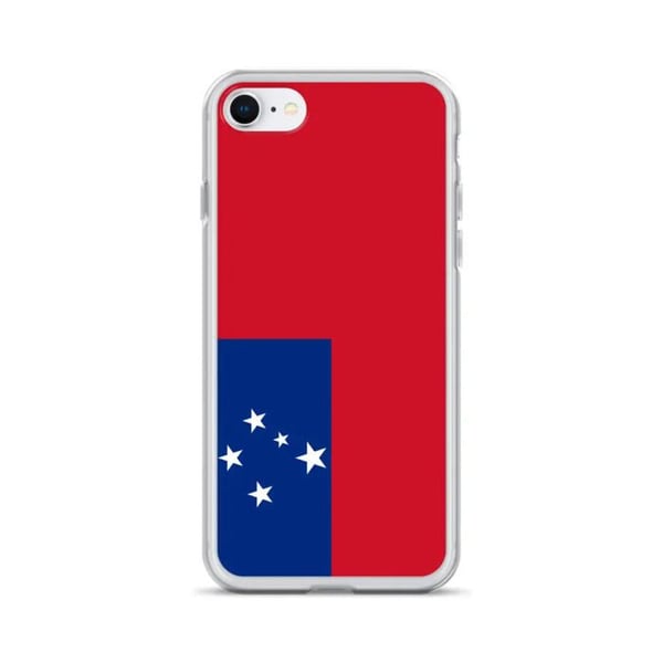 Mobilskydd – Samoa flagga – Kompatibel med iPhone 8 – Mjuketui – Resistenta och Stötdämpande - Silikon - Pixelforma