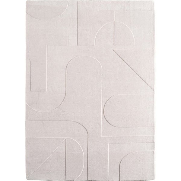 Ayyildiz Modern design matta Crème 120 x 170 cm Boho Skandinavisk enfärgad, mjuk, lättskött, tvättbar effekt