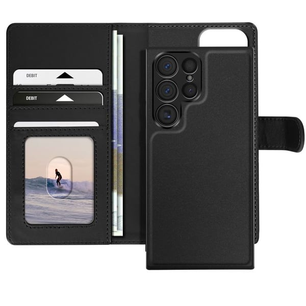 Fodral för Samsung Galaxy S23 Ultra - Mayaxess - Avtagbar Skal - Svart - Video Stöd - Kortficka