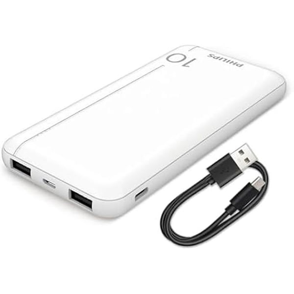 Extern Batteri - PHILIPS - Powerbak DLP1810NW - 10000 mAh - 2 portar - 5 Volt