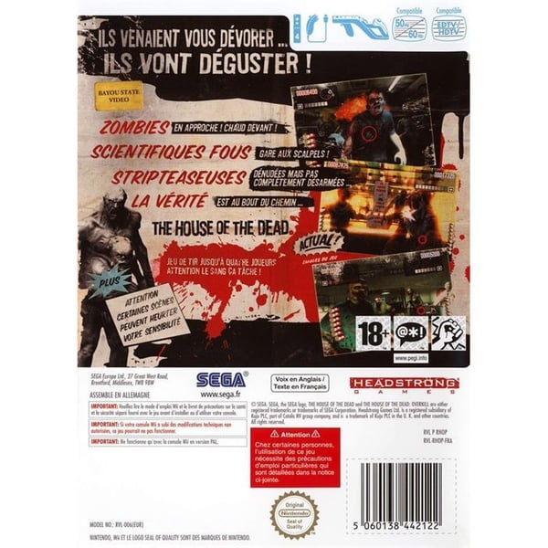 HOUSE OF THE DEAD OVERKILL / Wii Console Game