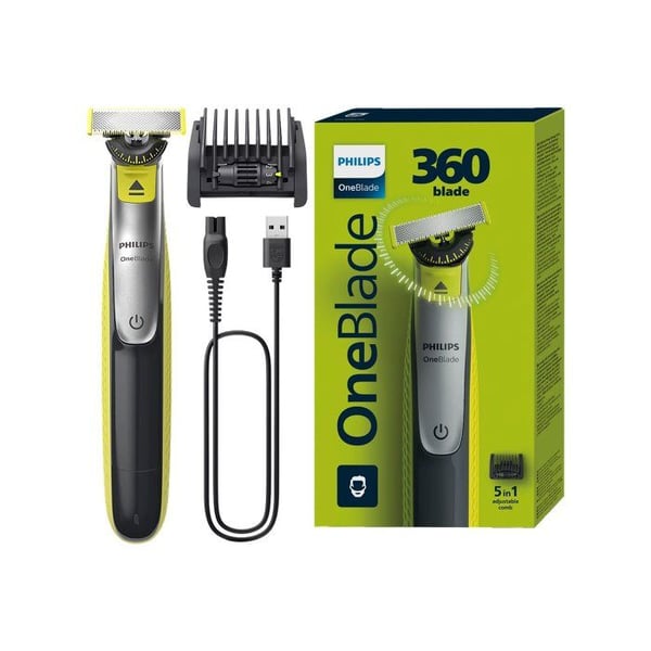 Rasyr OneBlade 360 - PHILIPS - QP2734/23 - 60 min - 360° blad - Grön / Svart