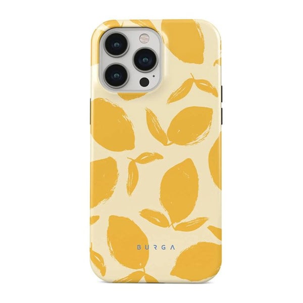Coque MagSafe - Burga - iPhone 14 Pro Max - Gul - Mönster Lemon Tart - Stötdämpning