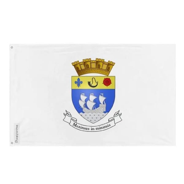 Saint-Lambert Flagga – 128 x 192 cm – Hållbar Polyester – 2 Metallöglor – Inomhus / Utomhus – Pixelforma