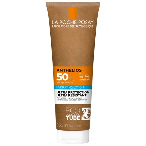 La Roche-Posay Anthelios Solkräm i Moisturizing Milk för Kropp Spf50+ Parfymerad 250 ml Eco-Ansvarig Tub