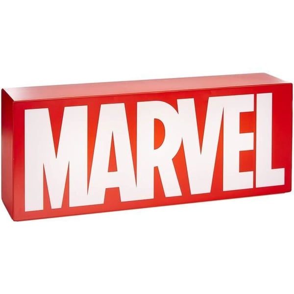 Sänglampa - MARVEL - Marvel-logotyp - Röd - Plast - Unisex