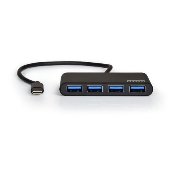 PORTDESIGNS Hub USB 3.0 - 4 portar - Kabel 30cm PORTDESIGNS Hub USB 3.0 - 4 portar - Kabel 30cm