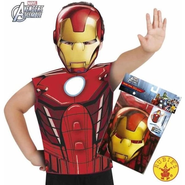 Kostym - Avengers - Iron Man - 3-6 år - T-shirt och mask - Röd
