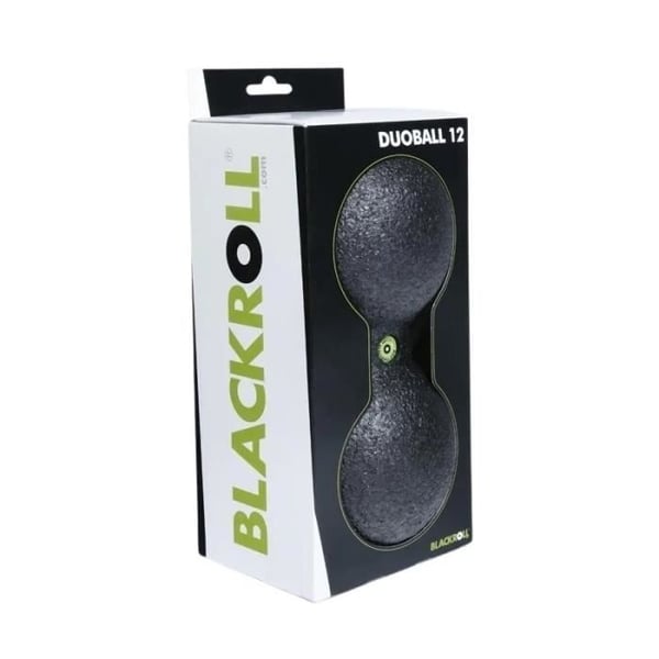 Massagebold - BLACKROLL® DUOBALL 12 - Dobbelt - 24x12 cm - Farve sort