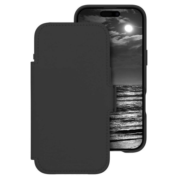 Plånboksfodral med Ställfunktion för iPhone Air material ICON DBRAMANTE1928 Svart