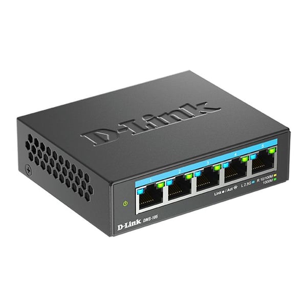 Kommuntator - D-LINK - DMS-105 - 5 portar - Icke-hanterad - 25 Gbit/s