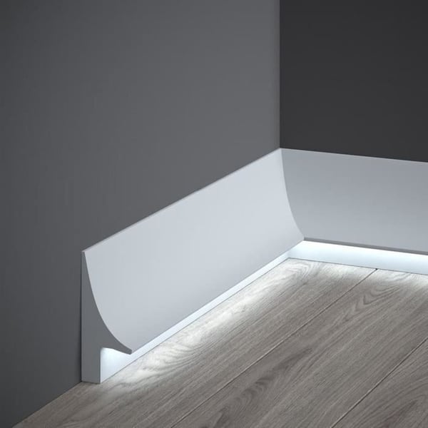 Ljuslist - PROVISTON - 40 x 93 x 2000 mm - MDF vit - Vattentålig - Inomhus