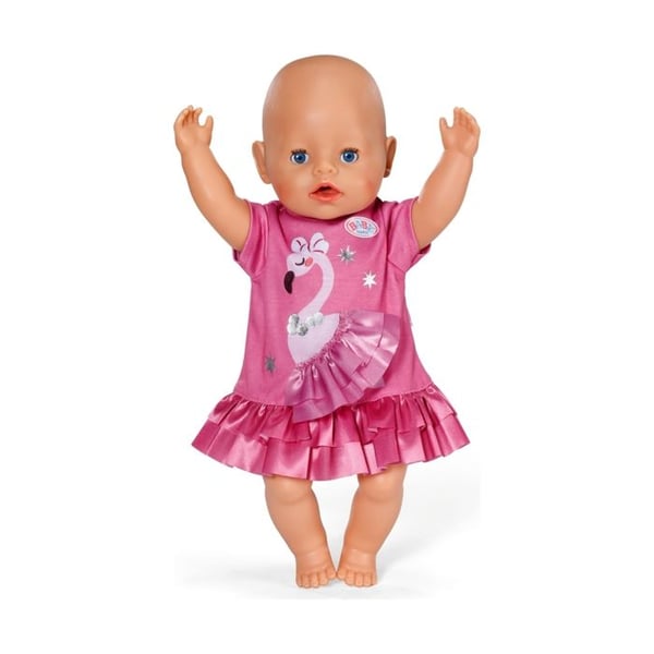 Baby født Robe til dukke Flamingo 43 cm