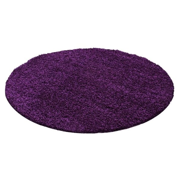 Ayyildiz - Shaggy mat för vardagsrum, lång lugg, en unik färg LILA - (160x230 cm)