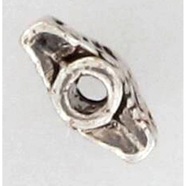 MégaCréa - Silverfärgad metallpärla 10 stycken