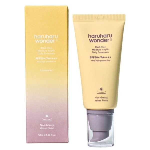 Solfaktor - Haruharu - Svart ris fuktighetsbevarande Airyfit - SPF 50+/PA++++ - 50 ml - Icke-fet