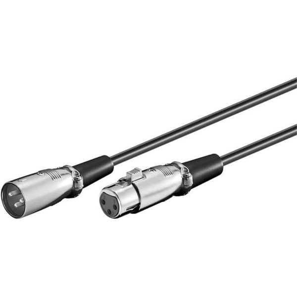 XLR (3-stifts) hane till XLR (3-stifts) hona ljudkabel 0,5 m - Microconnect