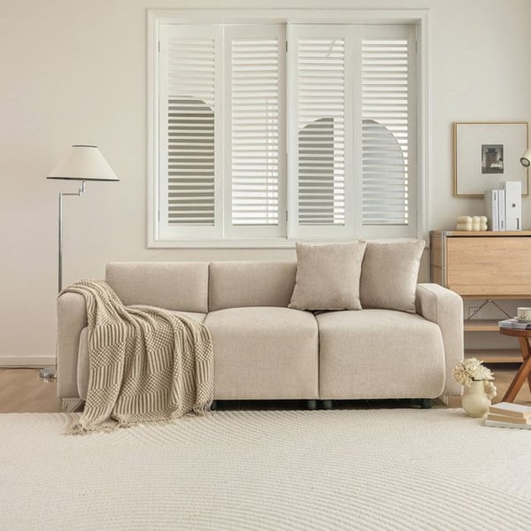 Normal sofa, moderne design, polstermøbel, sofa, 3-personers sofa, stue sofa, sofa med dekorative puder
