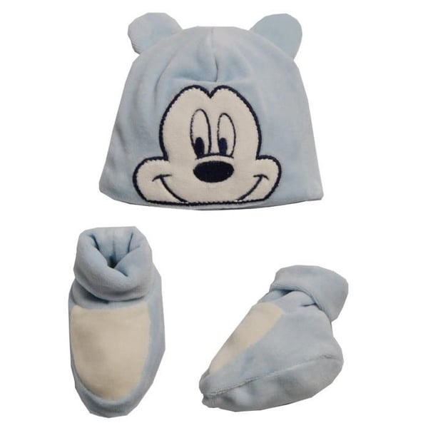 Set med mössa och tofflor Ellepi Disney Baby Mickey Mouse grå 3-6 månader