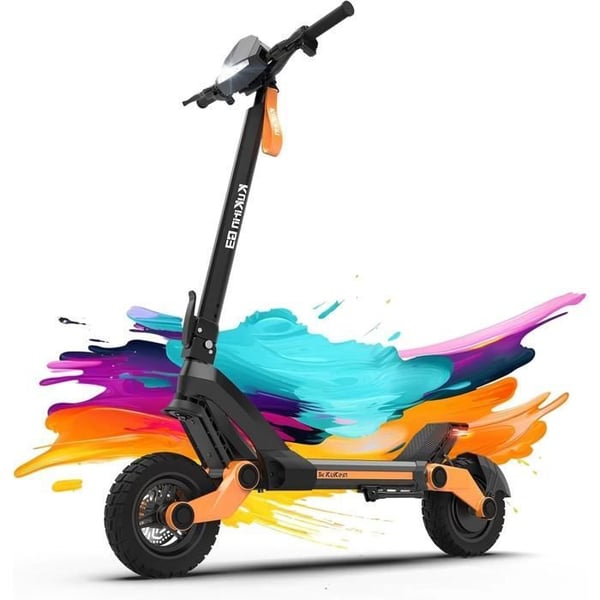 KuKirin G3 - Sammenklappelig Elektrisk Scooter - Motor 1200W - Batteri 52V 18Ah - Dæk 10.5" - Rækkevidde 70KM - Max 50KM/H - Sort