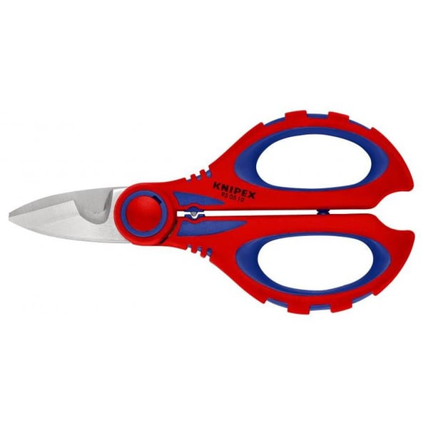 KNIPEX sähköteknikankäyttäjän sakset 190 mm - Punainen - Kaapelikatkaisija - Vyötasku mukana