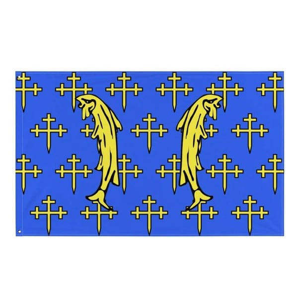 Flagga Meuse – 120 x 180 cm – Motståndskraftig Polyester – 2 Metallöglor – Inomhus / Utomhus – Pixelforma