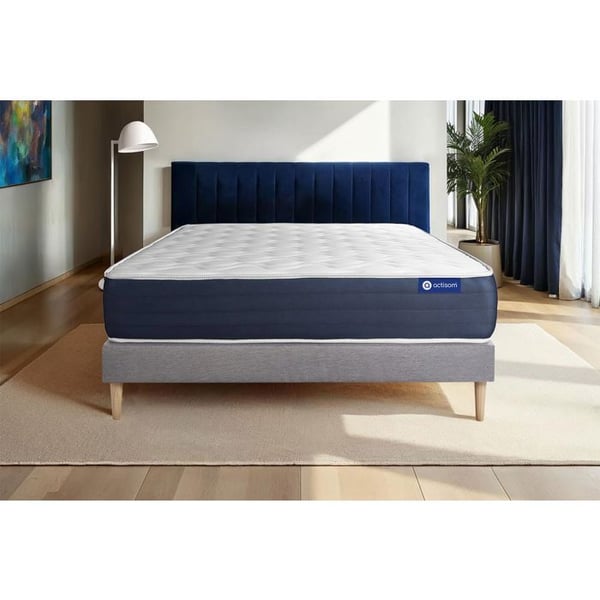 Sängset Madrass Sängbotten 140x190 cm - Grå Sängbotten (i kit) - Actilatex Sleep