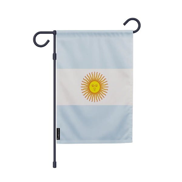 Trädgårdsflagga från Argentina – 32 x 47,5 cm – Motståndskraftig polyester – Horisontellt format – Utomhus – Pixelforma
