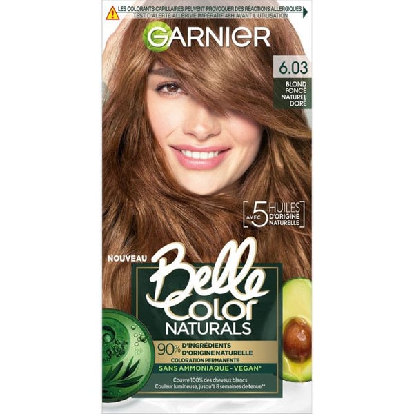 Garnier - Permanent Färg Belle Color Naturals - 6.03 Mörkt Blont Naturligt Gyllene