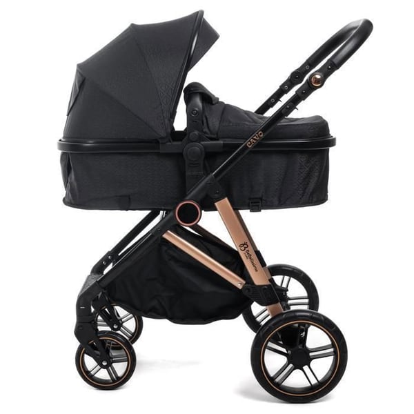 BEBELISSIMO - Kombinerad trio 3 i 1 - bilstol 0+ CAVO – liggdel – från födseln – upp till 22 kg - svart