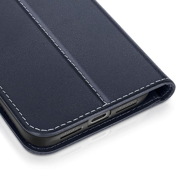 Plånboksfodral - AVIZAR - iPhone 17 Pro Max - Premium Läder - Ställfunktion - Mörkblå