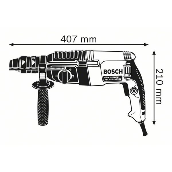 Bosch – Hammarborr SDS+ 830W 2,7J Ø26mm - GBH 2-26 Professional