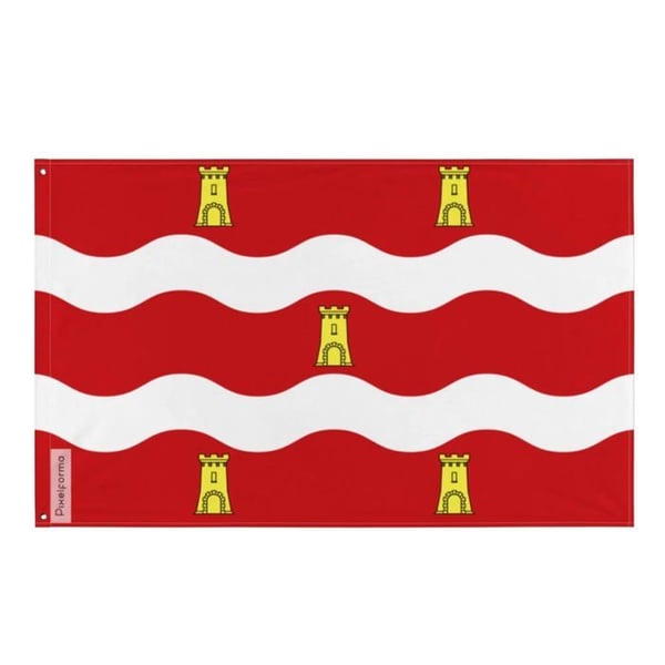 Flagga Deux-Sèvres – 160 x 240 cm – Resistenta Polyester – 2 Metalöglor – Inomhus / Utomhus – Pixelforma
