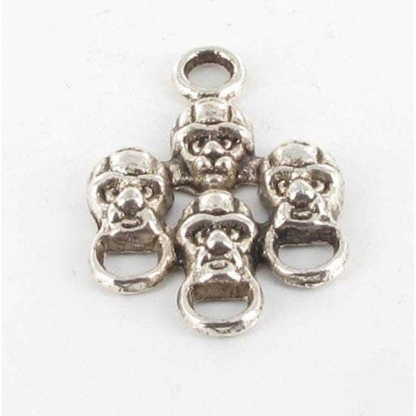 MégaCréa - Hänge charm Dödskalle Silver (10-pack)