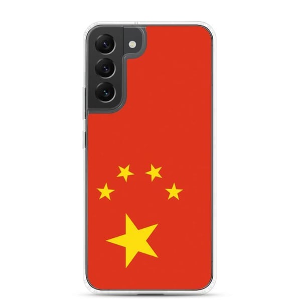 Mobilskal – Kinas flagga – Kompatibel med Samsung Galaxy S22 Ultra – Mjuk fäll – Slitstark och stötsäker – Pixelforma