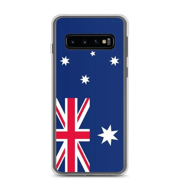 Telefonfodral – Australiens flagga – Kompatibel med Samsung Galaxy S10 – Mjuk fodral – Stötresistent och anti-stöt – Pixelforma