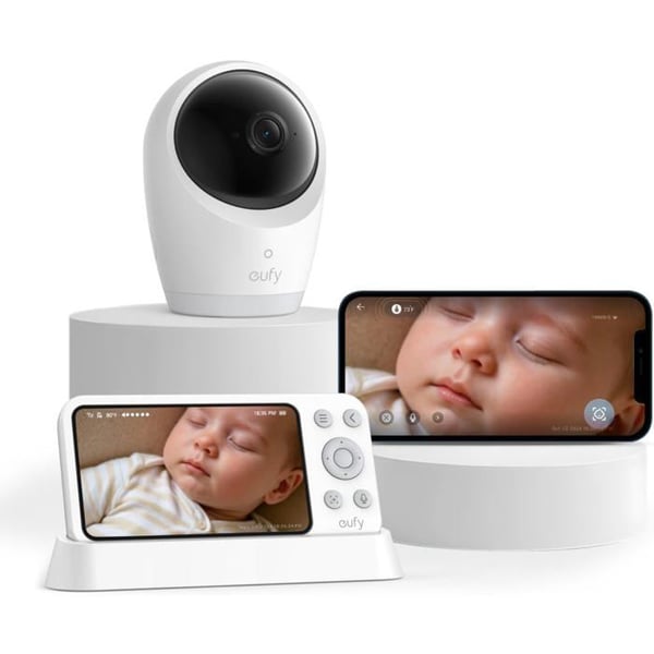 Babyövervakning Video - eufy Security - eufy Baby Monitor - 4K UHD - 5" Skärm - Hybrid WiFi