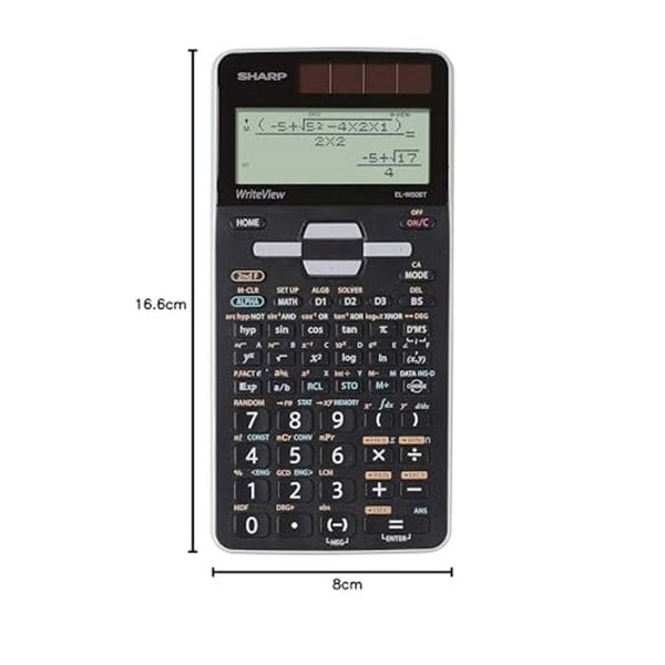 Skoleberegner - SHARP - EL-W506T-GY - LCD-skærm - Sort - Videnskabeligt